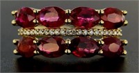 14kt Gold Natural 4.25 ct Ruby & Diamond Ring