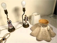 matched figural lamps