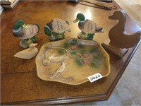DUCK DECOR AND TRAY LOT