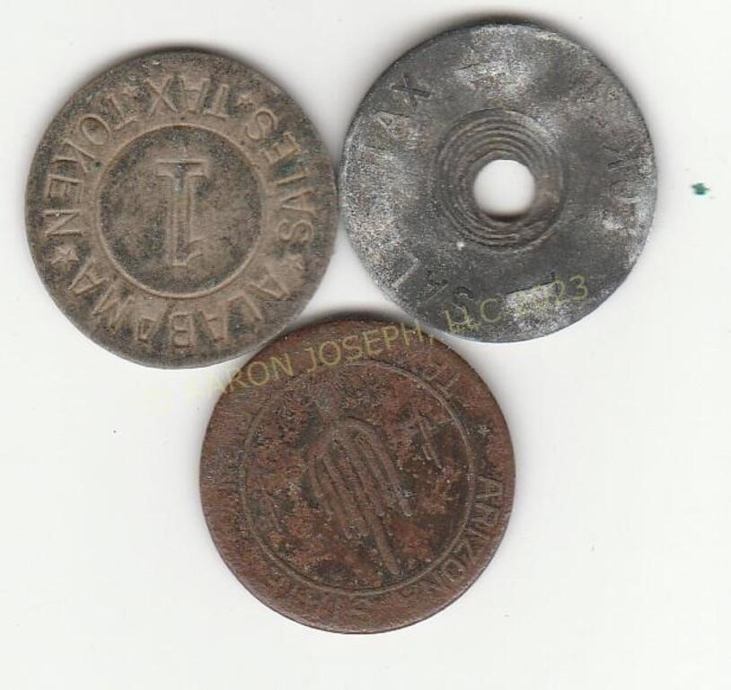 Three Assorted Tokens