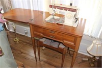 Singer Sewing Machine & Bench