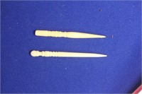 Lot of 2 Bone Toothpicks