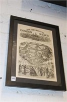 1859 London News Framed Print