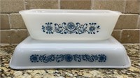 Set of Vintage Glasbake Milk Glass Baking Dishes,