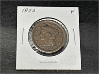 1853 Large Cent F