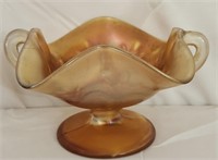 Antique Carnival Glass Footed Dish