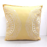 Yellow throw pillow