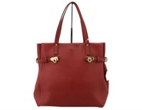 Ferragamo Red Gancini Leather Handbag