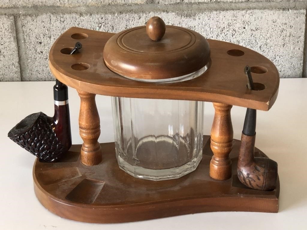 Vintage Pipe Stand with 2 pipes