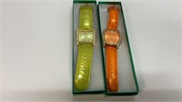 (2) Joan Rivers Large numbered watches