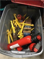 TOTE OF EXTENSION CORDS