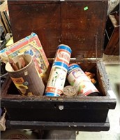 TOOL CHEST W/ TOYS INCL TINKERTOY, L LOGS