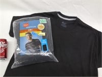 4pk Men's XL Slim Fit  Black Crew Neck T-Shirts