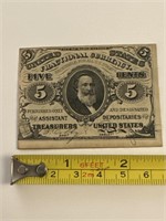 Five cents fractional currency