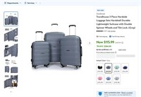 E7647  Travelhouse Hardside Luggage Set, Gray