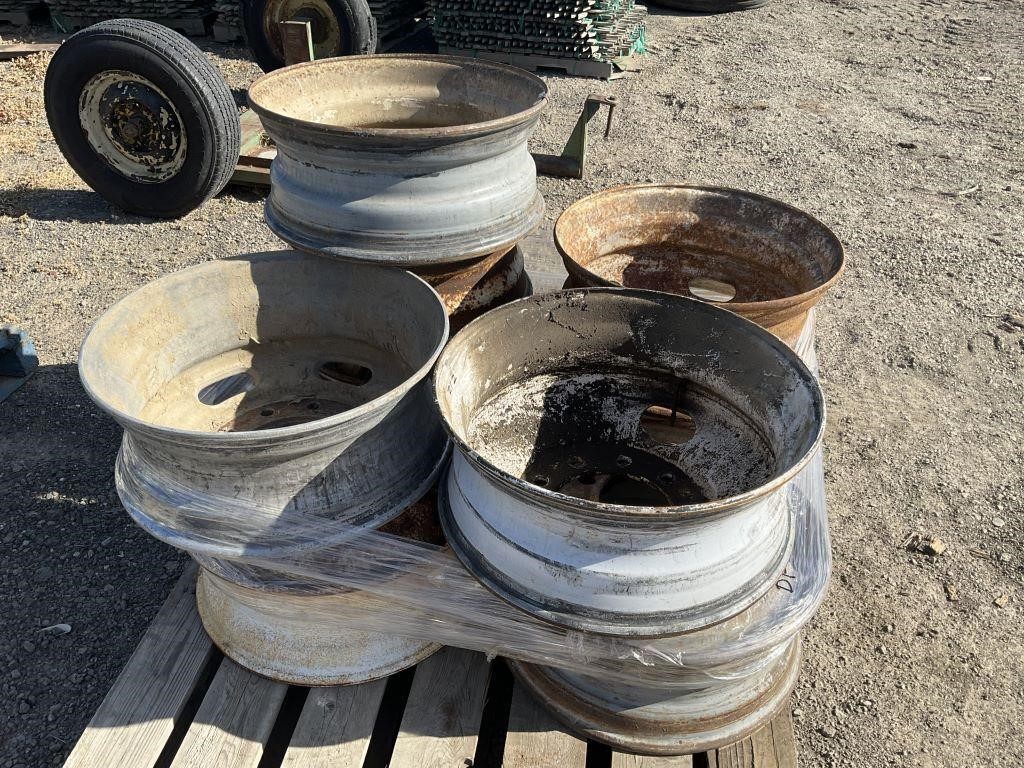 Pallet of (9) Steel Truck Rims