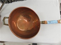 Coffee pot w/ wood & brass handle
