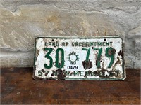 1957 NEW MEXICO LAND OF ENCHANTMENT LICENSE PLATE