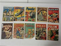 10 Comics - Popular Comics, Plastic Man, Police