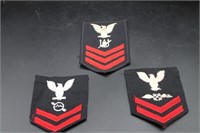 Lot of 3 Navy WW2 Era Sleeve Patches