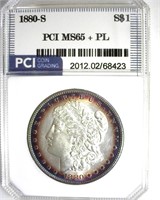 1880-S Morgan MS65+ PL LISTS $425