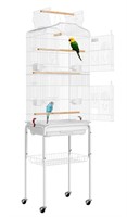 VIVOHOME 60" Large Rolling Metal Bird Cage