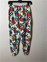 Vintage Ginger Checkerboard Floral Stirrup Pants