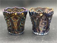 Imperial Glass Amethyst Hobstar Toothpick Holders