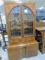 1930's Stepback Mahogany China Cabinet (36x64")