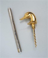 Abercrombie & Fitch Brass & Metal Duck Corkscrew