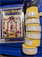 Party lot canapy and streamers NEW