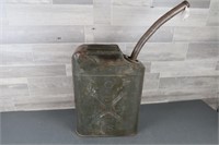 ANTIQUE ARMY GAS CAN 5 GALLON