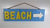 (1) 3D Wooden "BEACH" Sign