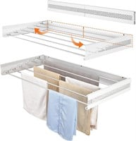 Wall Mounted Rack  40W  6 Rods  66 LBS  White