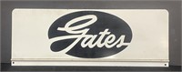 Gates metal advertising sign. Approx. 17.5” x