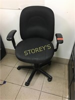 Black Swivel Arm Chair