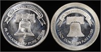 (2) 1 OZ .999 SILVER LIBERTY BELL ROUNDS