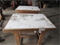 2 Tall Square Work Tables