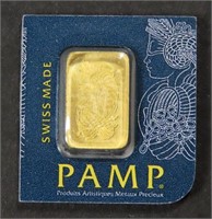 SWISS PAMP 1 GRAM 999.9 FINE GOLD BAR SEALED