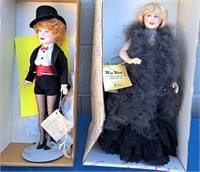 LUCILLE BALL & MAE WEST CHARACTER DOLLS IN BOX