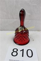 Fenton Art Glass Ruby Red Hobnail Bell