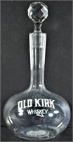 Etched Decanter for A.P. Hotaling & Co. Old Kirk