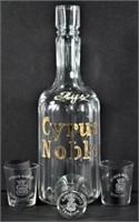 Enamel Label & Etched Bottle for Cyrus Nobel