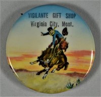 Souvenir of Virginia City, Mont. Pinback