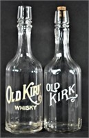 Enamel Label Back Bar Bottle, Old Kirk Whisky