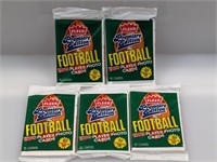 (5) 1990 Fleer Premiere Football Packs