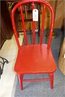 PAINTED KITCHEN CHAIR- RED