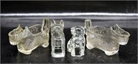 Vintage Glass Dog Candy Containers