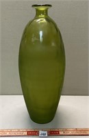 TALL GREEN COLORED VASE 15 INCHES TALL