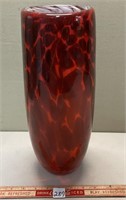 NICE COLORED GLASS VASE 14 INCHES TALL